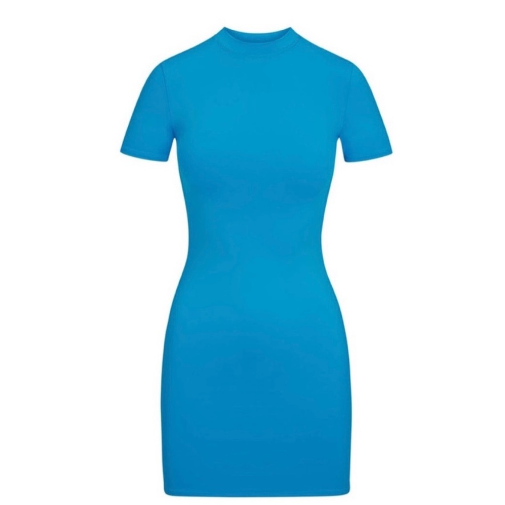 SKIMS Recycled Swim T-Shirt Dress in Turquoise